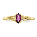 10k Polished Geniune Rhodolite Garnet Birthstone Ring-WBC-10XBR183