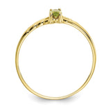 10k Polished Geniune Peridot Birthstone Ring-WBC-10XBR185