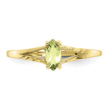 10k Polished Geniune Peridot Birthstone Ring-WBC-10XBR185