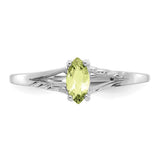 10k White Gold Polished Geniune Peridot Birthstone Ring-WBC-10XBR197