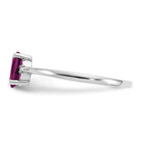 10k WG Polished Geniune Diamond/Rhodolite Garnet Birthstone Ring-WBC-10XBR219