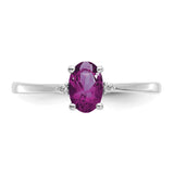 10k WG Polished Geniune Diamond/Rhodolite Garnet Birthstone Ring-WBC-10XBR219