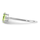 10k White Gold Polished Geniune Diamond & Peridot Birthstone Ring-WBC-10XBR221