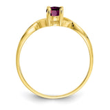 10k Polished Geniune Rhodolite Garnet Birthstone Ring-WBC-10XBR231