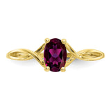 10k Polished Geniune Rhodolite Garnet Birthstone Ring-WBC-10XBR231