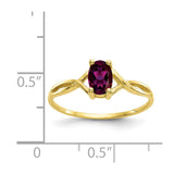 10k Polished Geniune Rhodolite Garnet Birthstone Ring-WBC-10XBR231