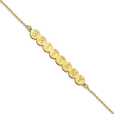 10K 8 Letter Bubble Bracelet-WBC-10XNA1309Y