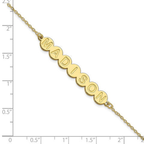 10K 7 Letter Bubble Bracelet-WBC-10XNA1310Y