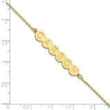 10K 6 Letter Bubble Bracelet-WBC-10XNA1311Y