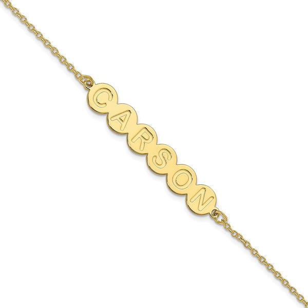 10K 6 Letter Bubble Bracelet-WBC-10XNA1311Y