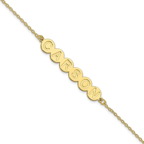 10K 6 Letter Bubble Bracelet-WBC-10XNA1311Y