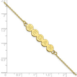 10K 5 Letter Bubble Bracelet-WBC-10XNA1312Y