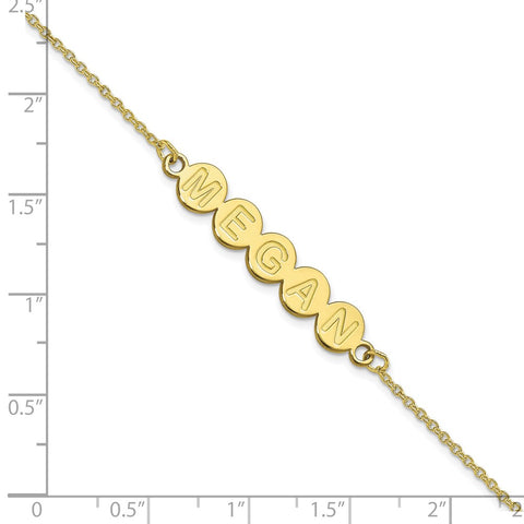 10K 5 Letter Bubble Bracelet-WBC-10XNA1312Y