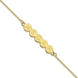 10K 5 Letter Bubble Bracelet-WBC-10XNA1312Y