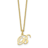 10ky Letter B Initial Necklace-WBC-10XNA756Y/B