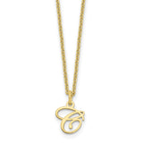 10ky Letter C Initial Necklace-WBC-10XNA756Y/C