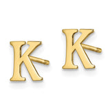 10K Polished Initial Letter K 