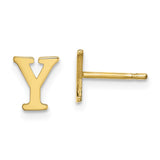 10KY Polished Initial Letter Y Post Earrings-WBC-10XNE46Y/Y