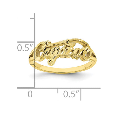 10K Polished Personalized Name Ring-WBC-10XNR58Y