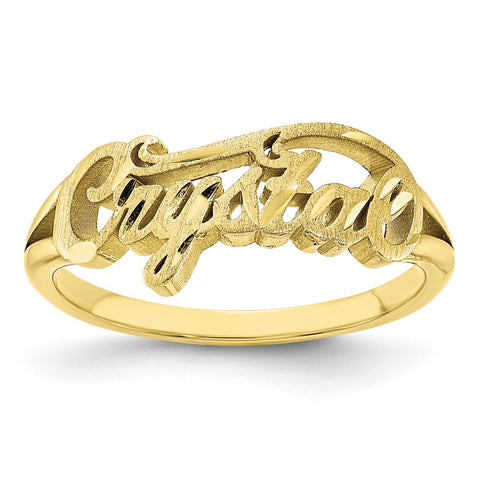 10K Polished Personalized Name Ring-WBC-10XNR58Y