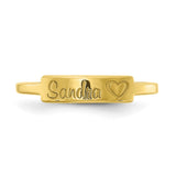 10K Personalized Name Bar Ring-WBC-10XNR89Y