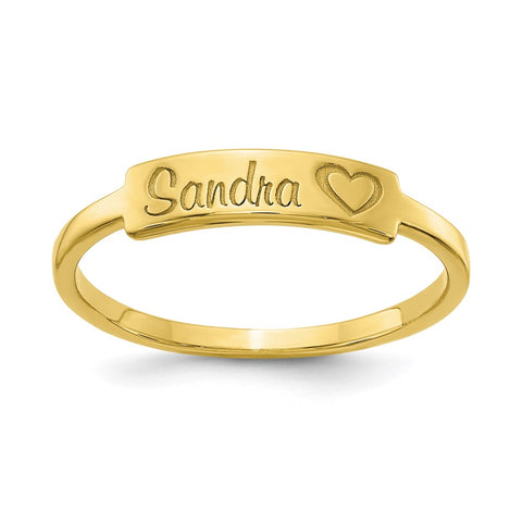 10K Personalized Name Bar Ring-WBC-10XNR89Y