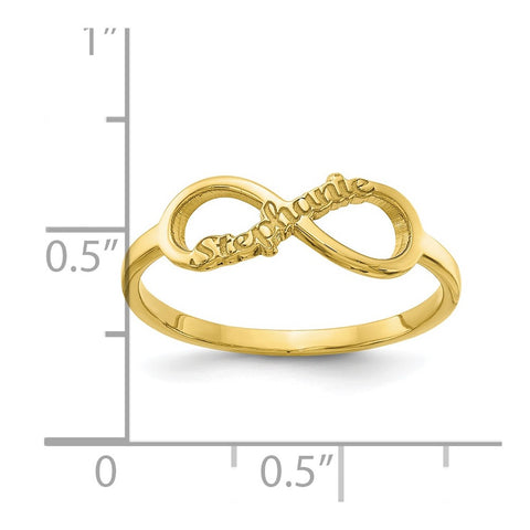 10K Personalized Infinity Name Ring-WBC-10XNR90Y