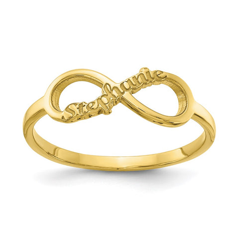 10K Personalized Infinity Name Ring-WBC-10XNR90Y