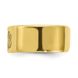 10KY Polished Cigar Style Monogram Ring-WBC-10XNR92Y