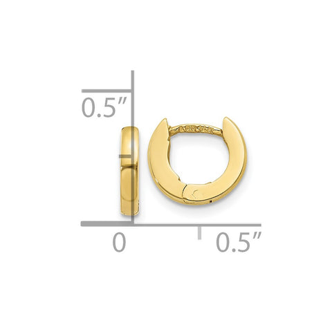 10k Polished Hinged Earrings-WBC-10XY114