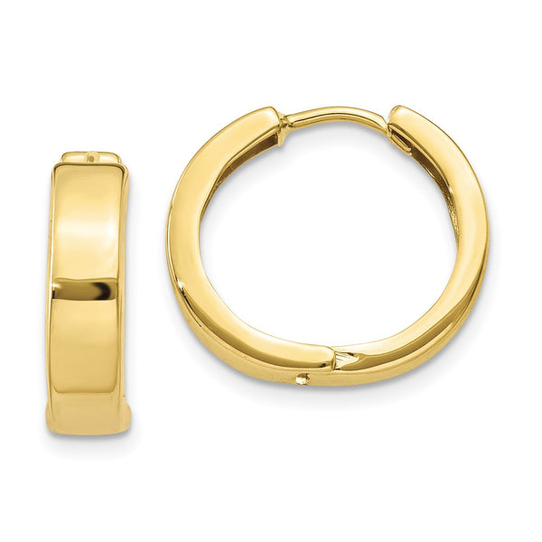 10k Yellow Gold Square Hinged Hoop Earrings-WBC-10Y7910