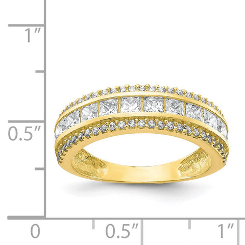 10K Tiara Collection Polished CZ Ring-WBC-10YC378