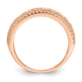 10K Tiara Collection Rose Gold Polished CZ Ring-WBC-10YC378R