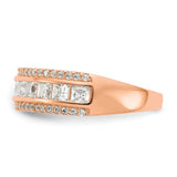 10K Tiara Collection Rose Gold Polished CZ Ring-WBC-10YC378R