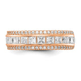 10K Tiara Collection Rose Gold Polished CZ Ring-WBC-10YC378R