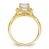 10K Tiara Collection Polished CZ Ring-WBC-10YC382