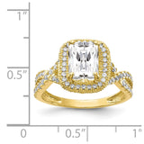 10K Tiara Collection Polished CZ Ring-WBC-10YC382