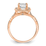 10K Tiara Collection Rose Gold Polished CZ Ring-WBC-10YC382R