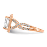 10K Tiara Collection Rose Gold Polished CZ Ring-WBC-10YC382R