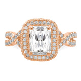 10K Tiara Collection Rose Gold Polished CZ Ring-WBC-10YC382R