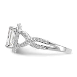 10K Tiara Collection White Gold Polished CZ Ring-WBC-10YC382W