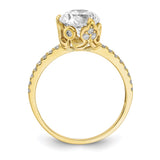 10K Tiara Collection Polished CZ Ring-WBC-10YC385