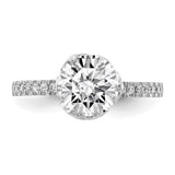 10K Tiara Collection White Gold Polished CZ Ring-WBC-10YC385W