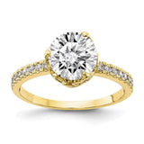 10K Tiara Collection Polished CZ Ring-WBC-10YC385