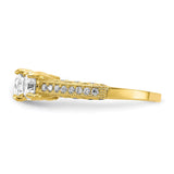 10K Tiara Collection Polished CZ Ring-WBC-10YC388