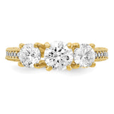 10K Tiara Collection Polished CZ Ring-WBC-10YC388