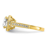 10K Tiara Collection Polished CZ Ring-WBC-10YC391