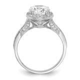 10K Tiara Collection White Gold Polished CZ Ring-WBC-10YC391W