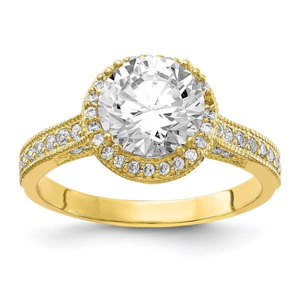 10K Tiara Collection Polished CZ Ring-WBC-10YC391