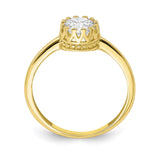 10k Tiara Collection Polished CZ Ring-WBC-10YC417